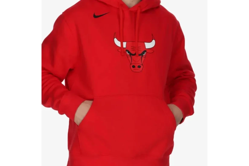 Nike NBA Chicago Bulls Ανδρικό Φούτερ με Κουκούλα Κόκκινο