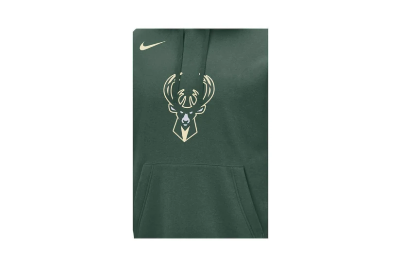 Nike NBA Milwaukee Bucks Ανδρικό Φούτερ με Κουκούλα Κυπαρισσί 