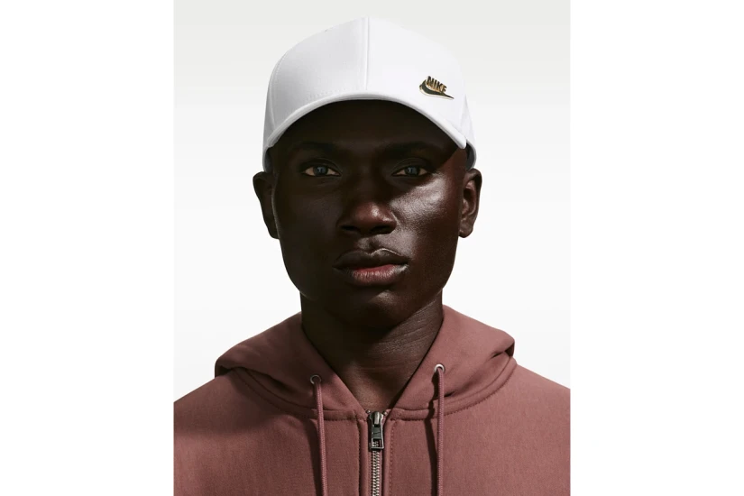 Nike Dri-FIT Club Structured Metal Logo Καπέλο Strapback Λευκό