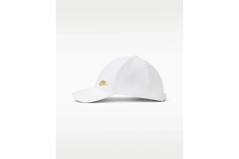 Nike Dri-FIT Club Structured Metal Logo Καπέλο Strapback Λευκό