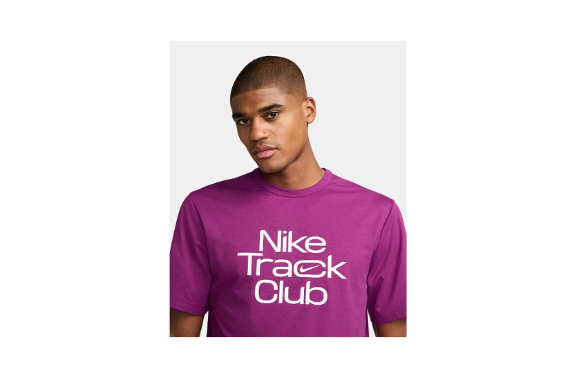 Nike Track Club Dri-FIT Ανδρικό Κοντομάνικο T-Shirt Μωβ