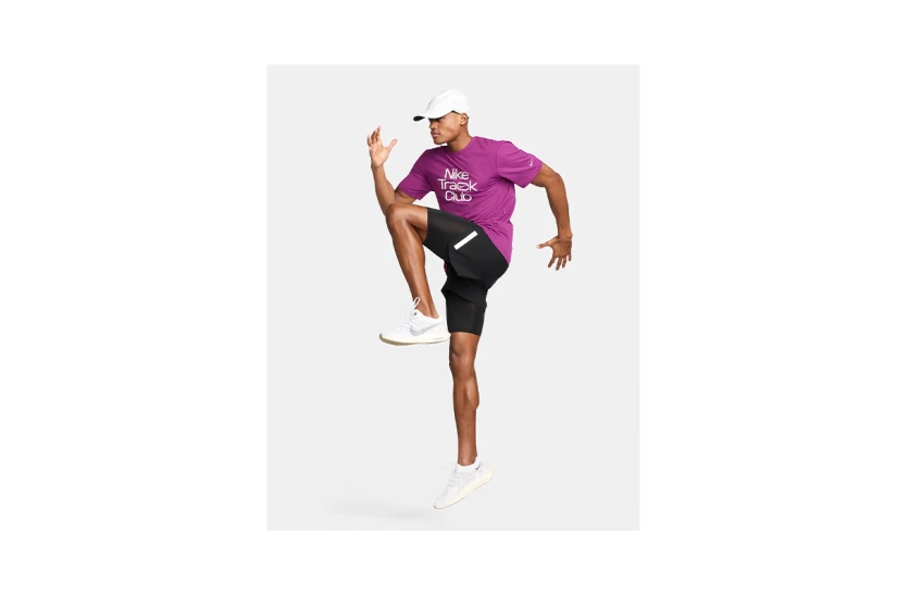 Nike Track Club Dri-FIT Ανδρικό Κοντομάνικο T-Shirt Μωβ