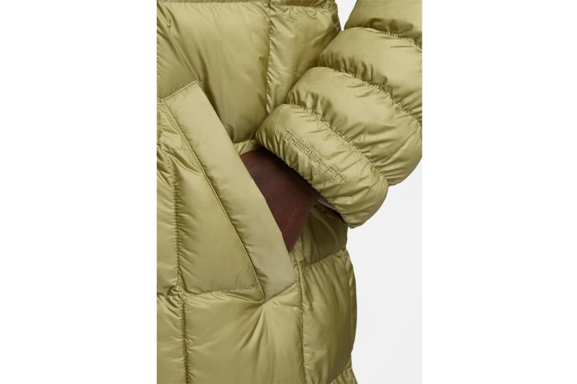 Nike Sportswear Swoosh PrimaLoft Γυναικείο Puffer Μπουφάν Χρυσό