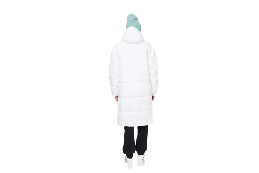 Nike Classic Puffer Γυναικείο Μπουφάν με Κουκούλα Λευκό