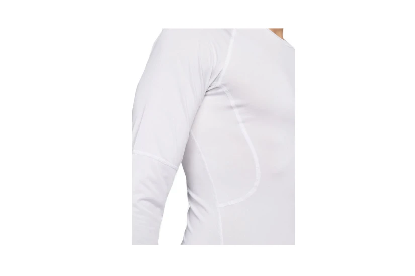 Nike Pro Dri-FIT Fitness Ανδρική Μακρυμάνικη Μπλούζα με Λαιμόκοψη Λευκή