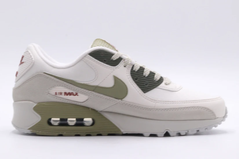 Nike Air Max 90 Ανδρικά Sneakers Λευκά, Γκρι, Χακί