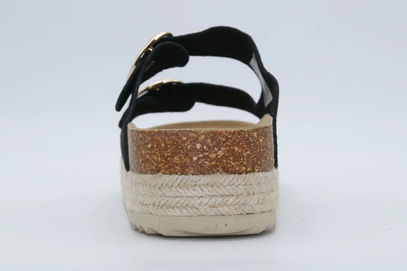 Funky Buddha Suede Γυναικεία Σανδάλια Μαύρα, Καφέ, Μπεζ, Χρυσά