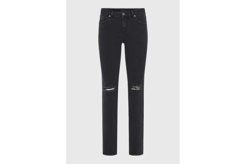 Funky Buddha High Rise Skinny Γυναικείο Παντελόνι Τζιν Μαύρο
