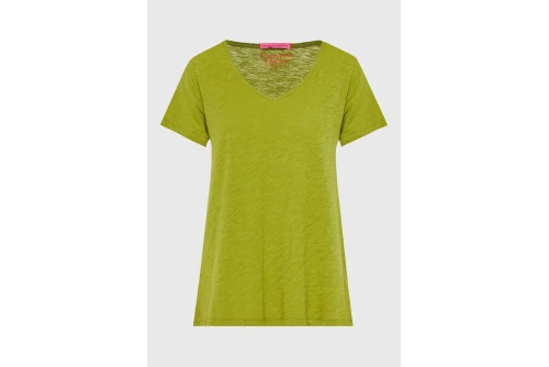 Funky Buddha The Basics Collection V-Neck T-Shirt Γυναικείο (FBL013-100-04-PICKLE)