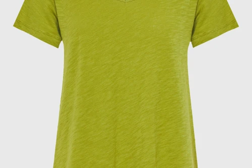 Funky Buddha The Basics Collection V-Neck T-Shirt Γυναικείο (FBL013-100-04-PICKLE)