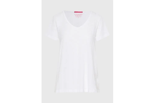 Funky Buddha The Basics Collection V-Neck T-Shirt Γυναικείο (FBL013-100-04-WHITE)