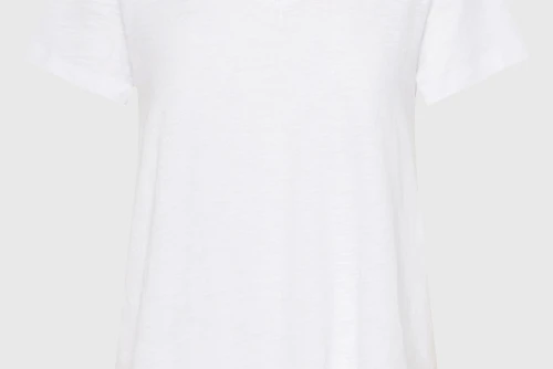 Funky Buddha The Basics Collection V-Neck T-Shirt Γυναικείο (FBL013-100-04-WHITE)