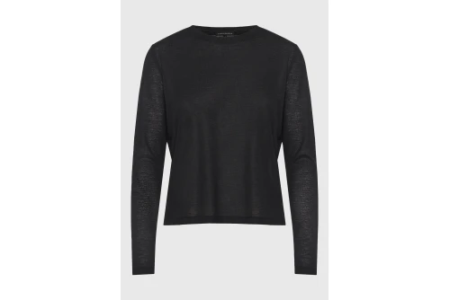 Funky Buddha Μπλούζα Με Λαιμόκοψη Γυναικεία (FBL013-100-07-BLACK)
