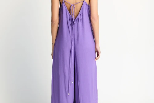 Funky Buddha Loose Fit Ολόσωμη Φόρμα Γυναικεία (FBL013-100-12-DUSTY-LAVENDER)