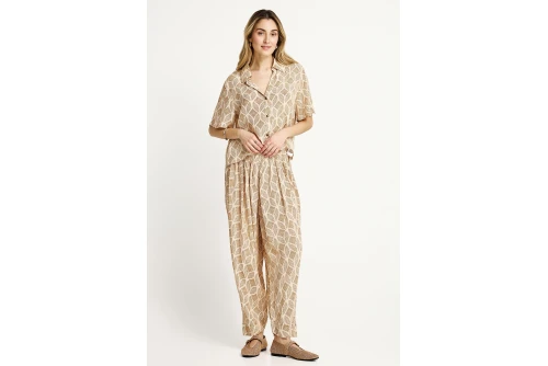 Funky Buddha Loose Παντελόνα Γυναικεία (FBL013-101-02-CLOUD-CREAM)