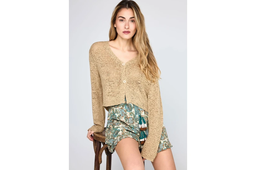 Funky Buddha Floral Γυναικείο Casual Σορτς Πετρόλ, Εκρού, Καφέ