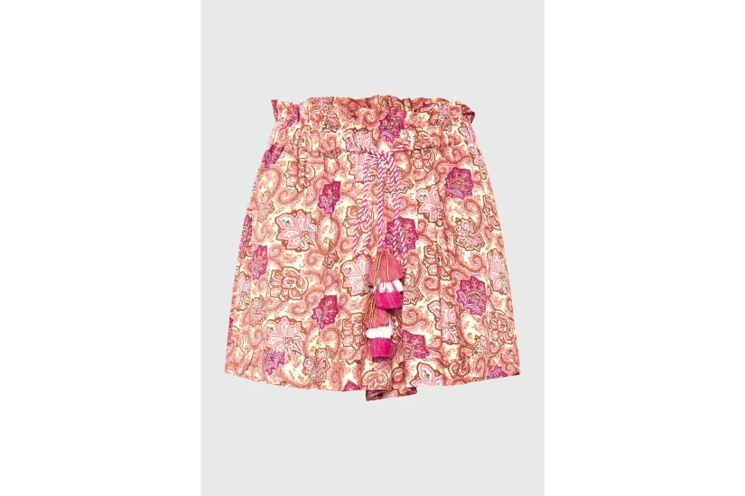 Funky Buddha Floral Γυναικείο Casual Σορτς Εκρού, Ροζ, Φούξια, Καφέ