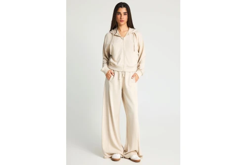 Funky Buddha Ζακέτα Βαμβακερή Γυναικεία (FBL013-101-06-CLOUD-CREAM)