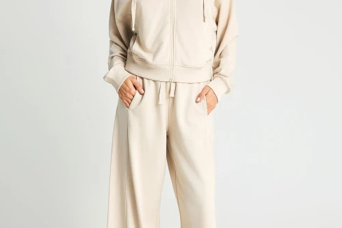 Funky Buddha Ζακέτα Βαμβακερή Γυναικεία (FBL013-101-06-CLOUD-CREAM)