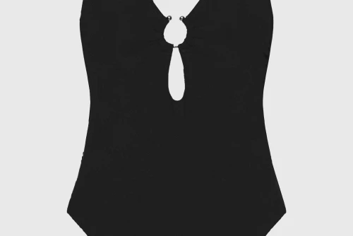 Funky Buddha Towel Pattern Μαγιό Ολόσωμο Γυναικείο (FBL013-102-16-BLACK)