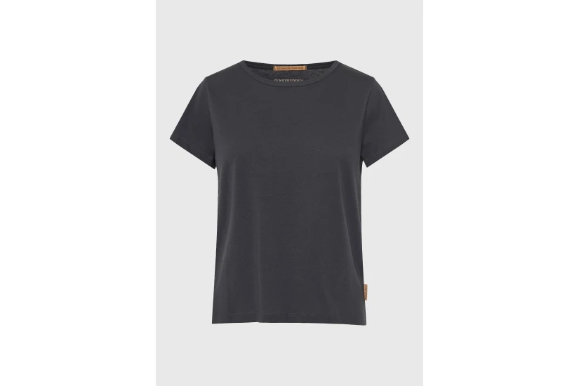 Funky Buddha The Basics Collection Γυναικείο Κοντομάνικο T-Shirt Ανθρακί