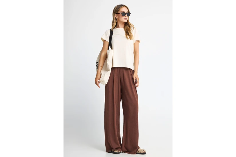 Funky Buddha The Basics Collection Γυναικείο Κοντομάνικο T-Shirt Εκρού