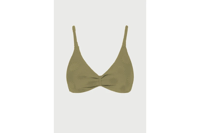 Funky Buddha Towel Pattern Γυναικείο Μαγιό Bikini Top Λαδί