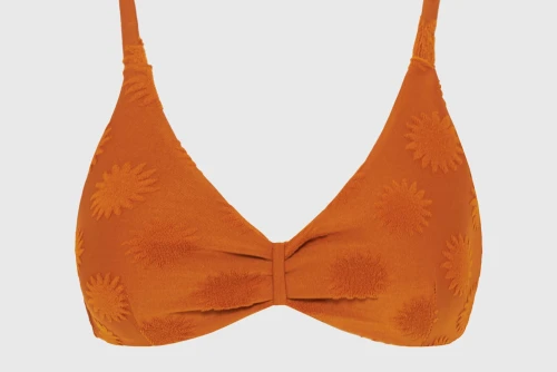Funky Buddha Towel Pattern Μαγιό Bikini Top Γυναικείο (FBL013-103-16T-SPICY-PUMPKIN)