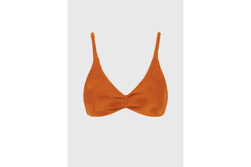 Funky Buddha Towel Pattern Γυναικείο Μαγιό Bikini Top Πορτοκαλί