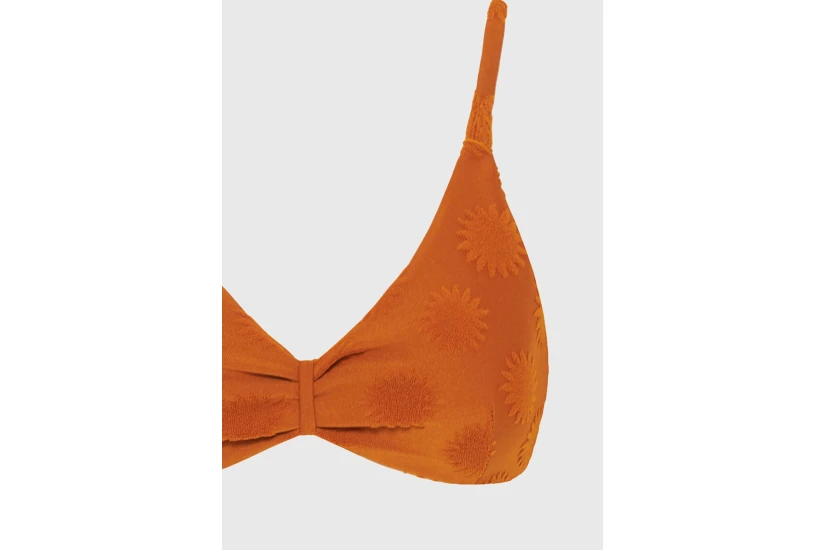 Funky Buddha Towel Pattern Γυναικείο Μαγιό Bikini Top Πορτοκαλί