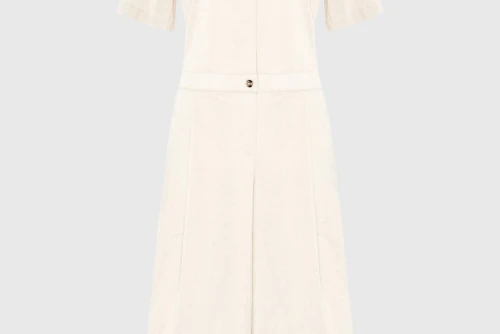 Funky Buddha Lyocell Ολόσωμη Φόρμα Με Γιακά Γυναικεία (FBL013-104-12-CLOUD-CREAM)