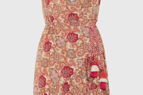 Funky Buddha Κρουαζέ Φόρεμα Mini Γυναικείο (FBL013-104-13-PINK-LEMONADE)