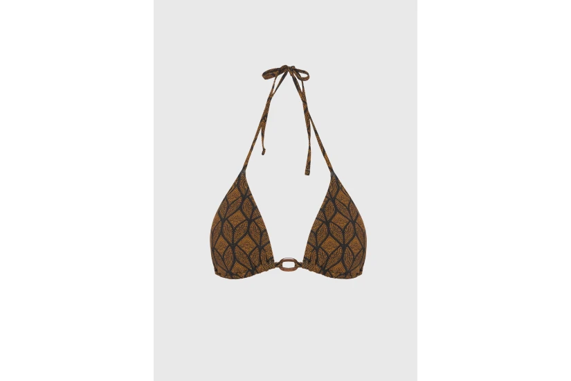 Funky Buddha Γυναικείο Μαγιό Bikini Top Μαύρο, Καφέ