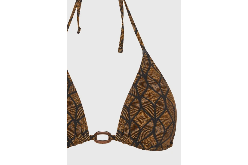 Funky Buddha Γυναικείο Μαγιό Bikini Top Μαύρο, Καφέ