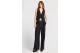 Funky Buddha Casual Wide Leg Γυναικεία Παντελόνα Μαύρη