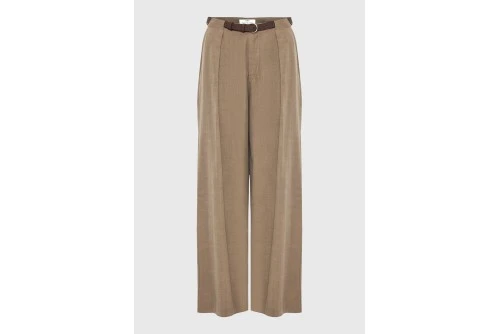 Funky Buddha Casual Wide Leg Παντελόνα Γυναικεία (FBL013-106-02-CIGAR)