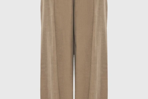 Funky Buddha Casual Wide Leg Παντελόνα Γυναικεία (FBL013-106-02-CIGAR)