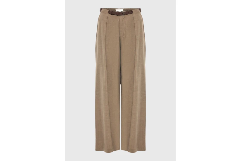 Funky Buddha Casual Wide Leg Γυναικεία Παντελόνα Πουρό