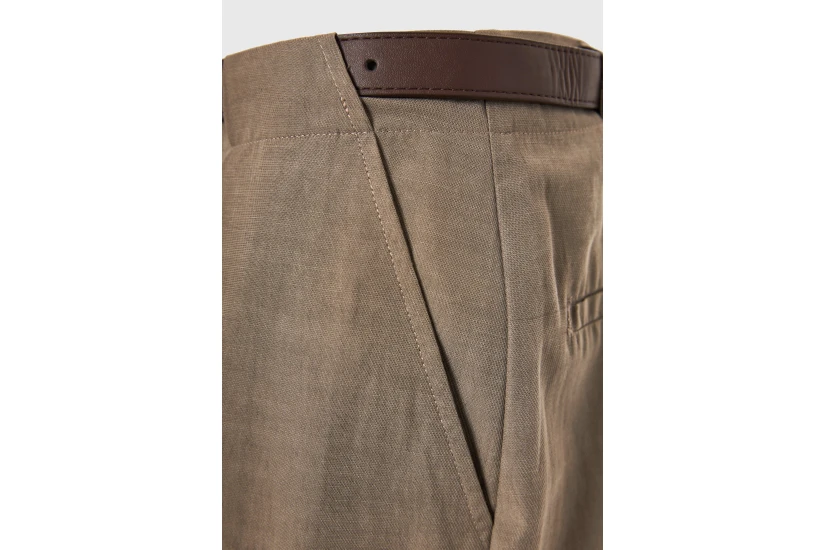 Funky Buddha Casual Wide Leg Γυναικεία Παντελόνα Πουρό