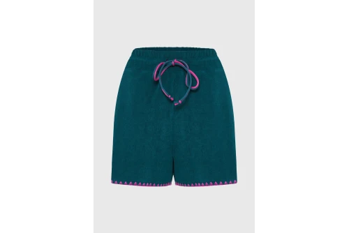 Funky Buddha Towel Σορτς Αθλητικό Γυναικείο (FBL013-106-03-EMERALD)