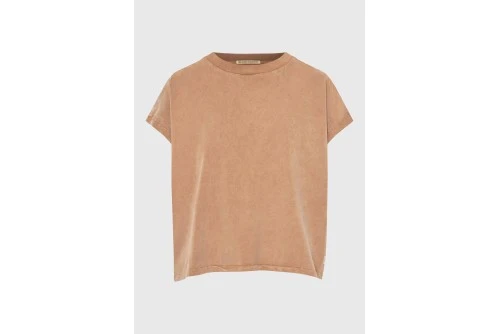 Funky Buddha Slit Sleeve T-Shirt Γυναικείο (FBL013-106-04-TOBACCO-BROWN)