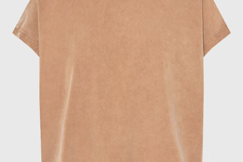 Funky Buddha Slit Sleeve T-Shirt Γυναικείο (FBL013-106-04-TOBACCO-BROWN)
