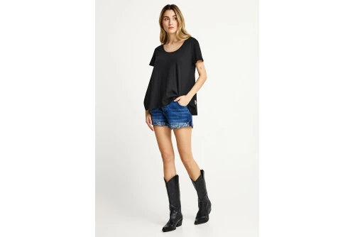 Funky Buddha The Basics Collection T-Shirt Γυναικείο (FBL013-107-04-BLACK)