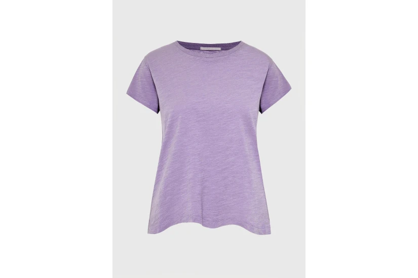 Funky Buddha The Basics Collection Γυναικείο Κοντομάνικο T-Shirt Λεβάντα