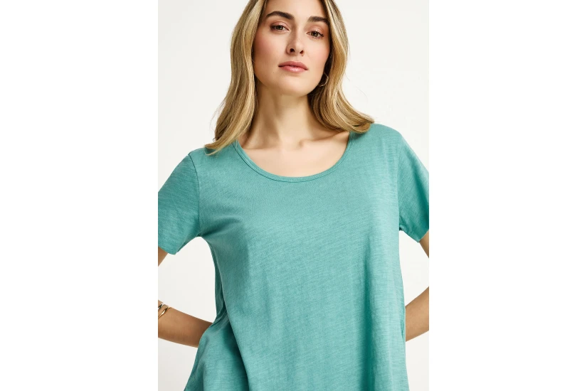 Funky Buddha The Basics Collection Γυναικείο Κοντομάνικο T-Shirt Βεραμάν