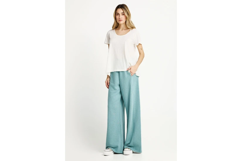Funky Buddha The Basics Collection Γυναικείο Κοντομάνικο T-Shirt Λευκό