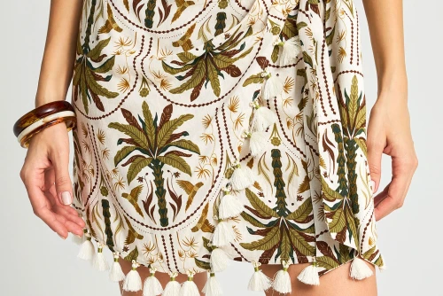 Funky Buddha Κρουαζέ Φούστα Mini Γυναικεία (FBL013-107-14-OLIVE)