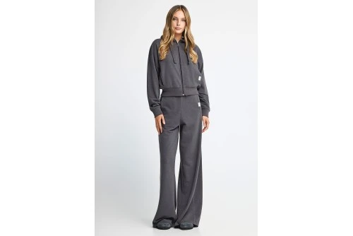 Funky Buddha Flare Fit Παντελόνι Φόρμας Γυναικείο (FBL013-108-02-ANTHRACITE)
