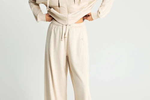 Funky Buddha Flare Fit Παντελόνι Φόρμας Γυναικείο (FBL013-108-02-CLOUD-CREAM)
