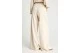 Funky Buddha Flare Fit Γυναικείο Παντελόνι Φόρμας Εκρού